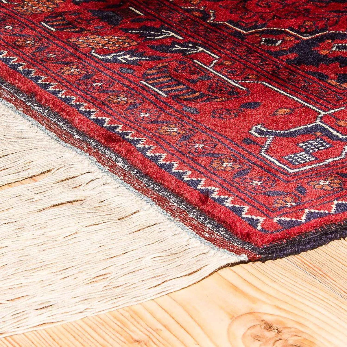 Alfombra de pasillo Alfombra afgana - Kunduz - 286 x 81 cm - rojo