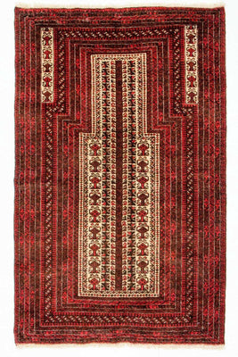 Alfombra Belutsch - 146 x 94 cm - rojo