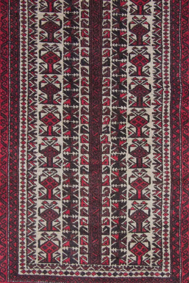 Alfombra Belutsch - 146 x 94 cm - rojo