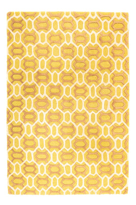 Alfombra de lana - 260 x 180 cm - amarillo
