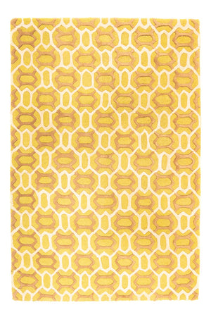 Alfombra de lana - 260 x 180 cm - amarillo