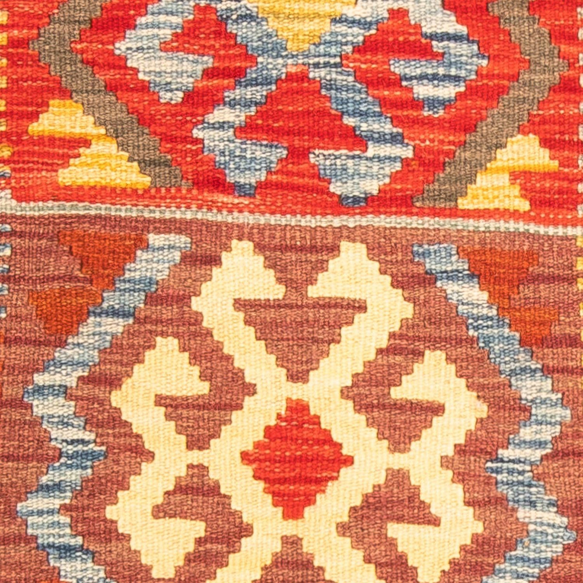 Alfombra Kelim - Splash - 125 x 86 cm - marrón