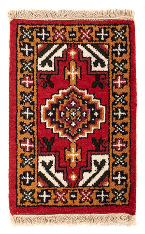 Alfombra oriental - 60 x 40 cm - rojo oscuro