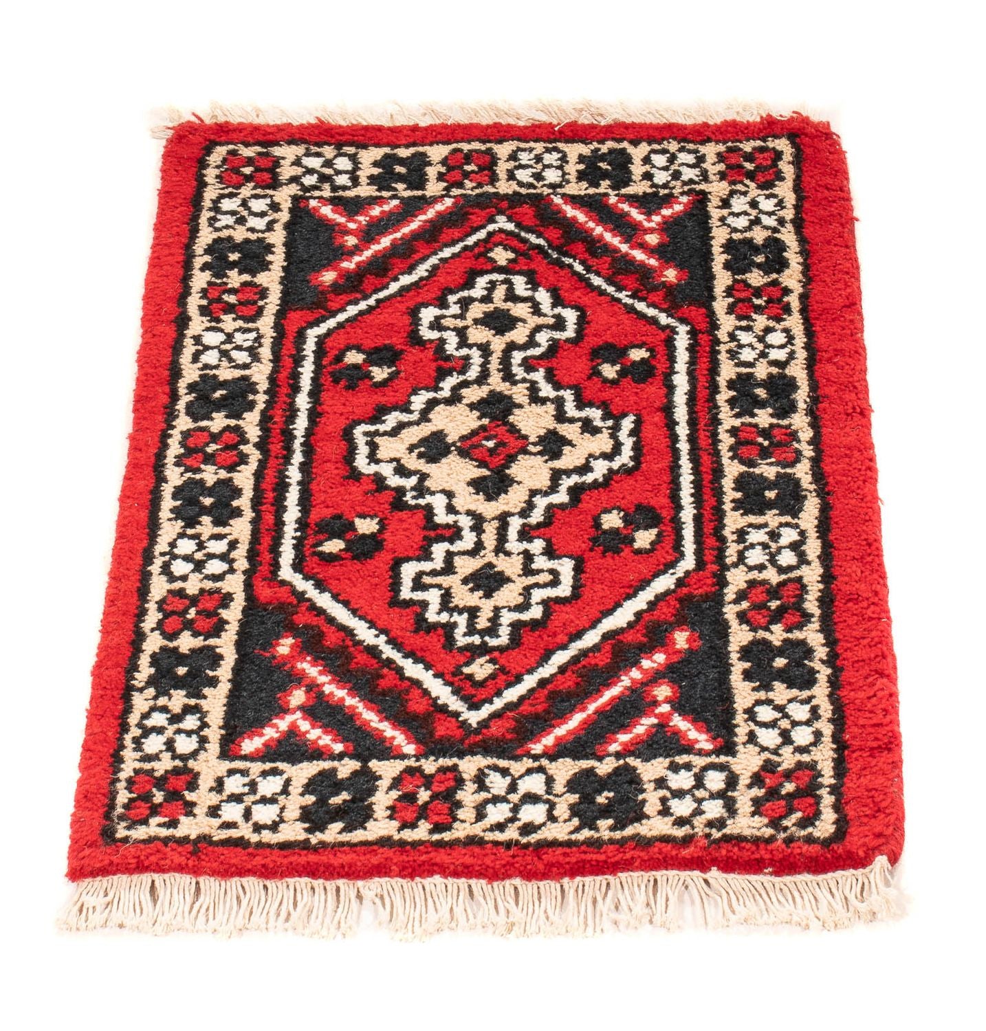 Alfombra oriental - 60 x 40 cm - rojo oscuro