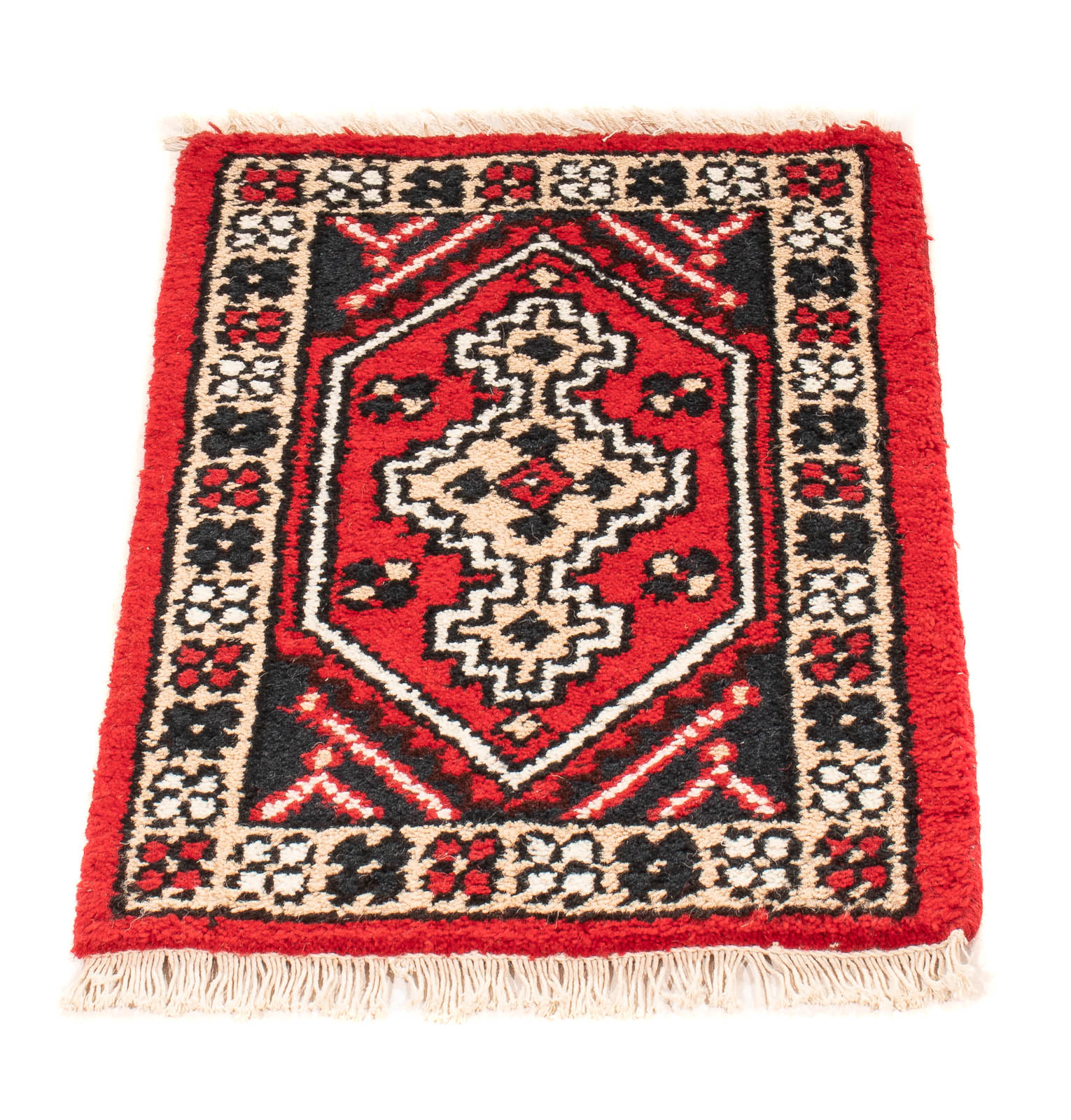 Alfombra oriental - 60 x 40 cm - rojo oscuro