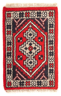 Alfombra oriental - 60 x 40 cm - rojo oscuro
