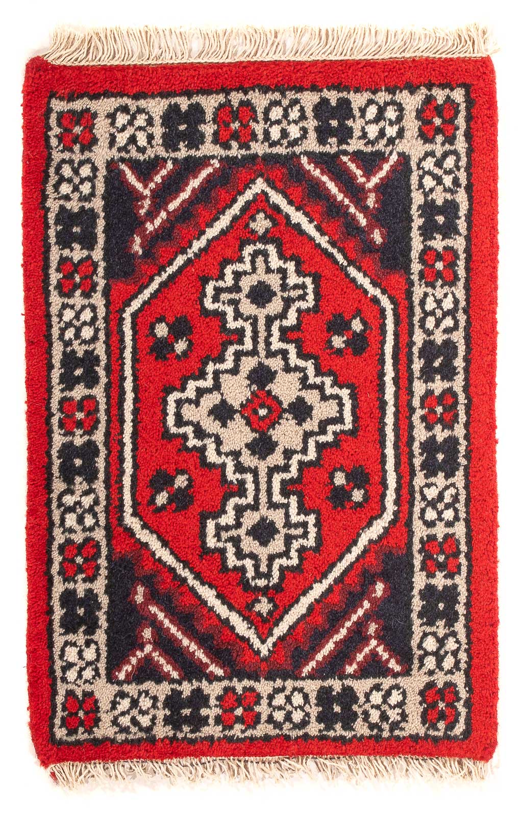 Alfombra oriental - 60 x 40 cm - rojo oscuro