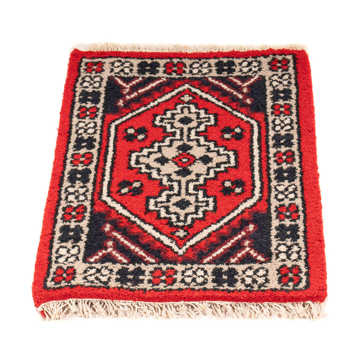Alfombra oriental - 60 x 40 cm - rojo oscuro