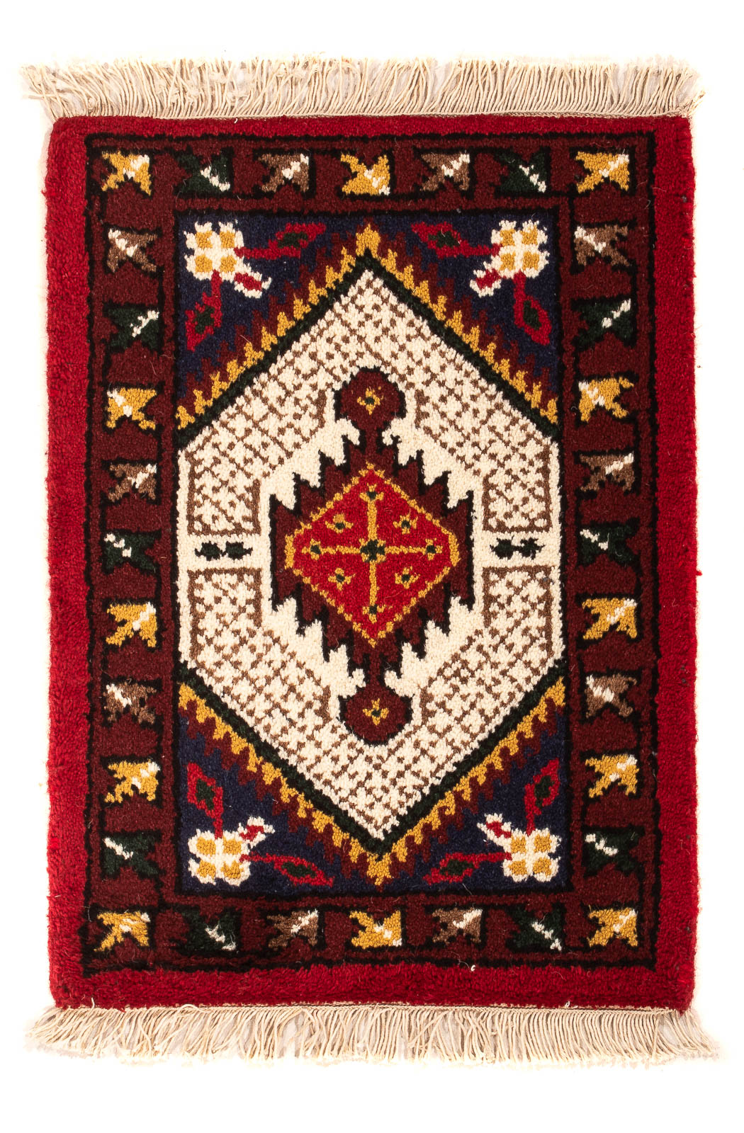 Alfombra oriental - 60 x 40 cm - rojo oscuro