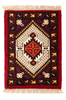 Alfombra oriental - 60 x 40 cm - rojo oscuro