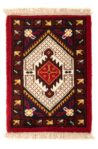 Alfombra oriental - 60 x 40 cm - rojo oscuro