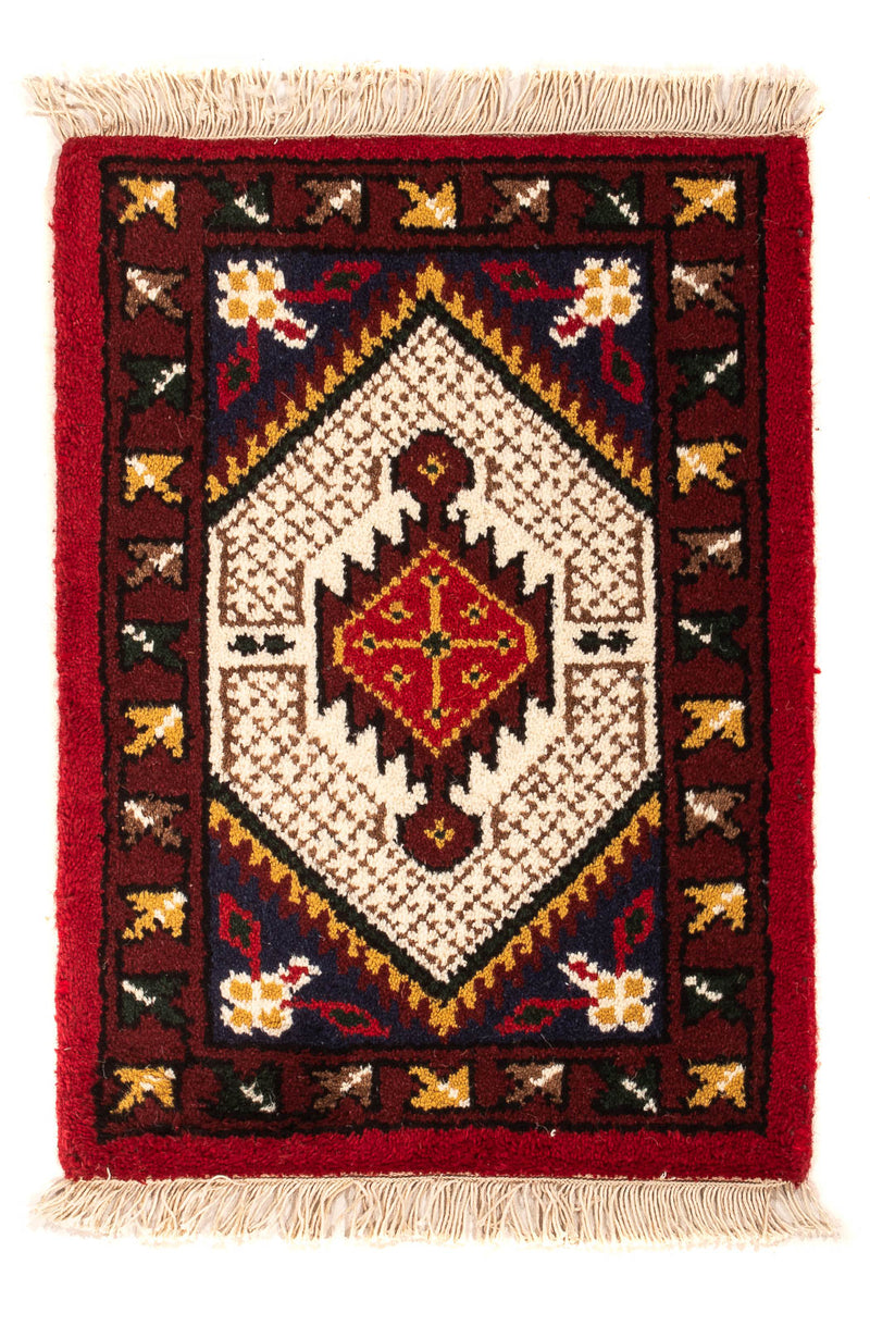 Alfombra oriental - 60 x 40 cm - rojo oscuro