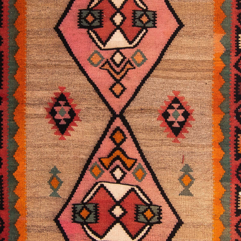 Alfombra de pasillo Alfombra Kelim - Antigua - 390 x 148 cm - multicolor