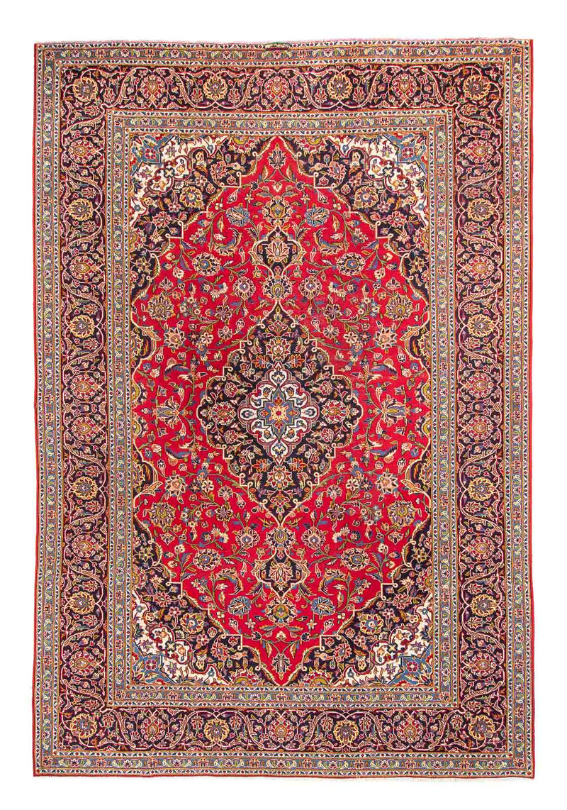 Alfombra persa - Keshan - 346 x 243 cm - rojo