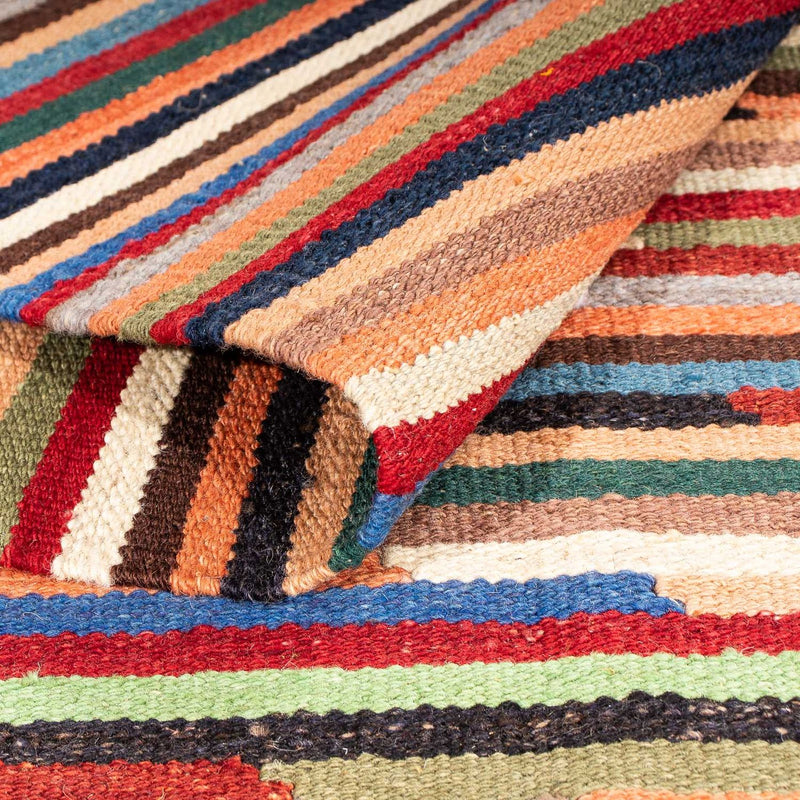 Alfombra Kelim - Tendencia - 202 x 147 cm - multicolor