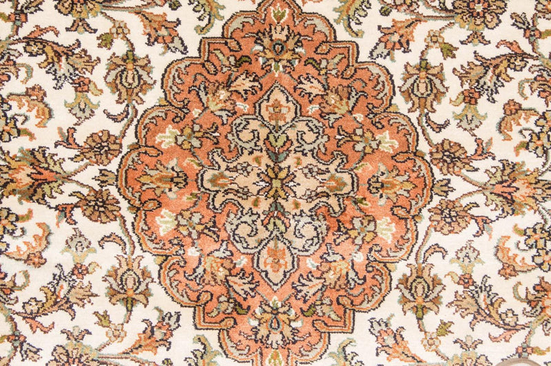 Alfombra de seda - Seda de Cachemira - 160 x 95 cm - beige