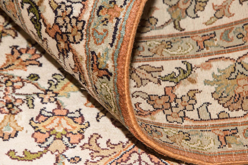 Alfombra de seda - Seda de Cachemira - 160 x 95 cm - beige
