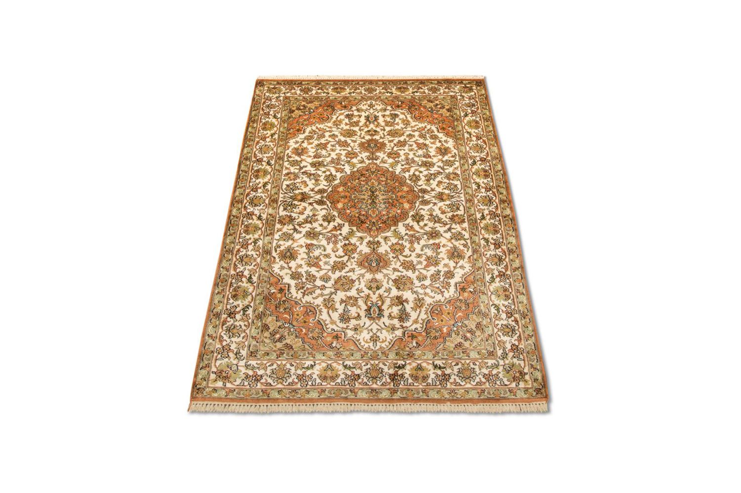 Alfombra de seda - Seda de Cachemira - 160 x 95 cm - beige