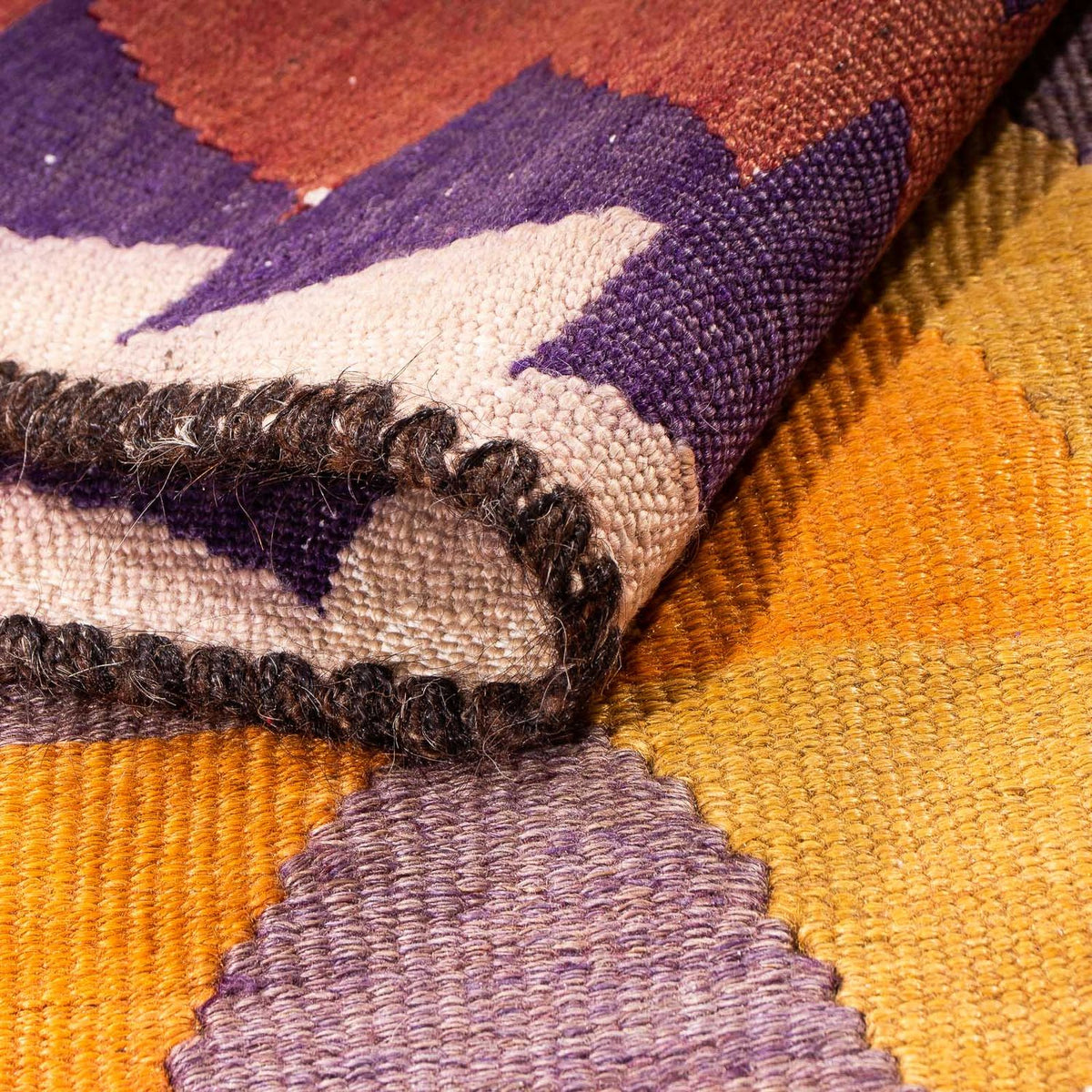 Alfombra de pasillo Alfombra Kelim - Antigua - 310 x 150 cm - multicolor