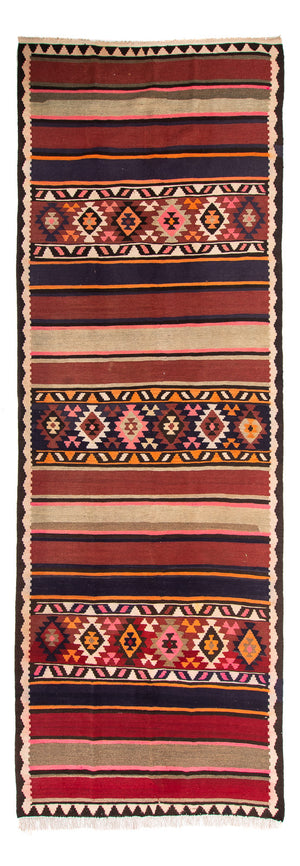Alfombra de pasillo Alfombra Kelim - Antigua - 360 x 140 cm - multicolor