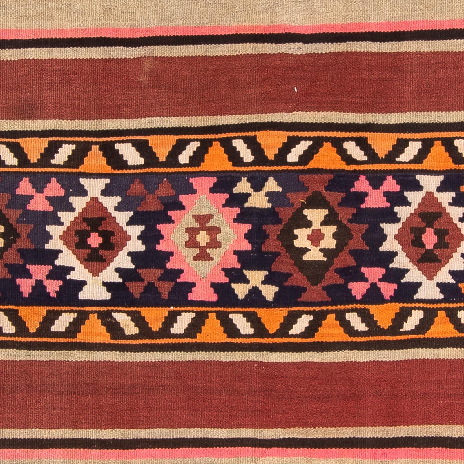 Alfombra de pasillo Alfombra Kelim - Antigua - 360 x 140 cm - multicolor