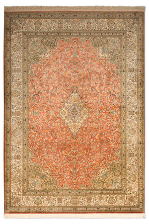 Alfombra de seda - Seda de Cachemira - 244 x 168 cm - naranja