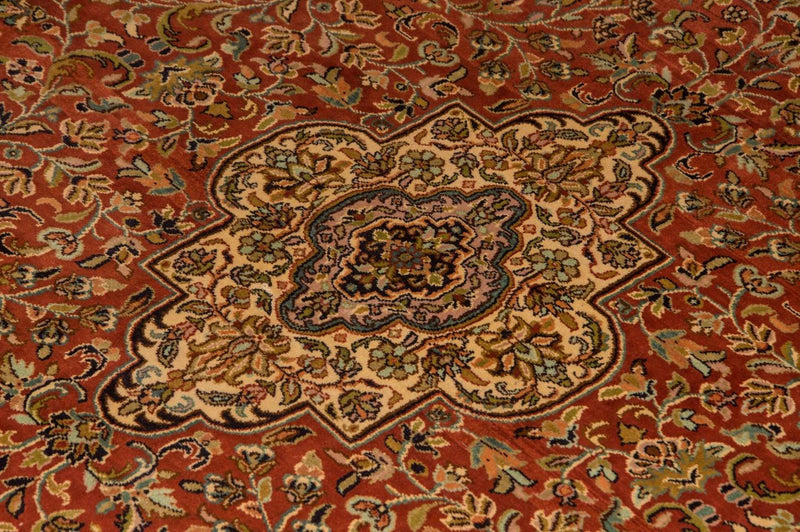 Alfombra de seda - Seda de Cachemira - 244 x 168 cm - naranja