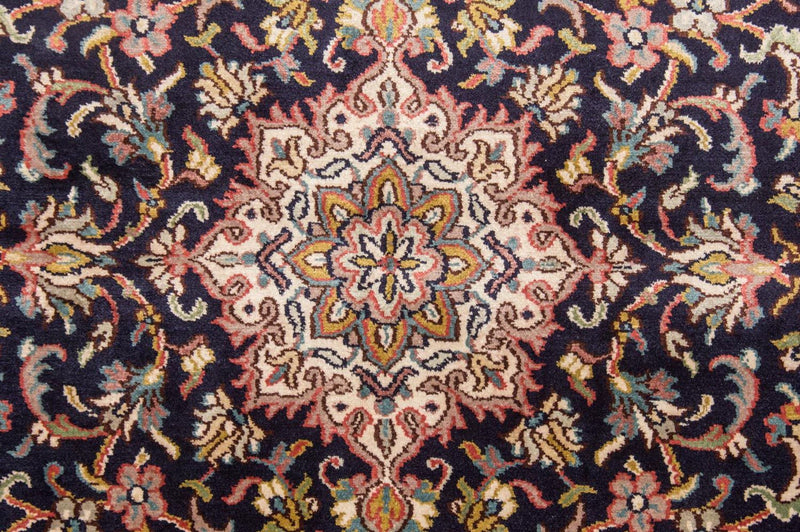 Alfombra de seda - Seda de Cachemira - 150 x 93 cm - azul oscuro