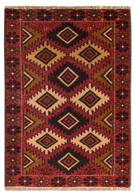 Alfombra Belutsch - 118 x 79 cm - rojo