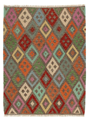 Alfombra Kelim - Splash - 194 x 151 cm - multicolor