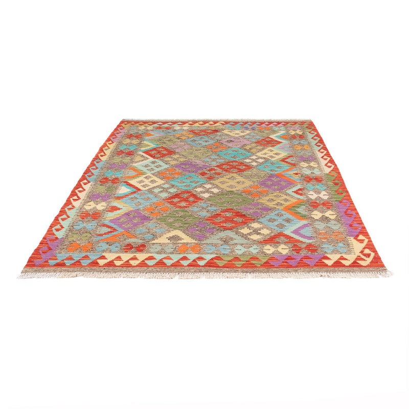 Alfombra Kelim - Splash - 206 x 155 cm - multicolor