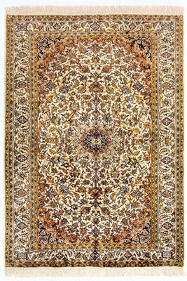 Alfombra de seda - Seda de Cachemira - 149 x 89 cm - beige