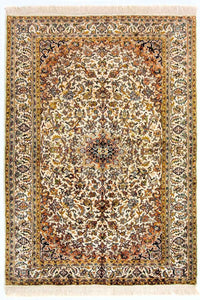 Alfombra de seda - Seda de Cachemira - 149 x 89 cm - beige