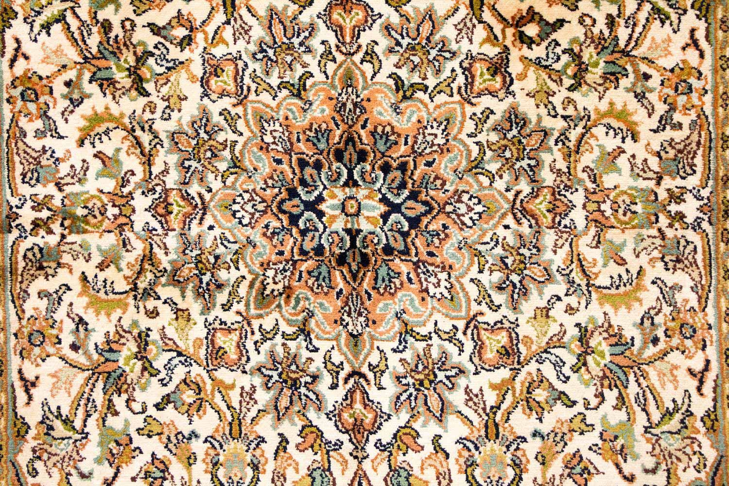 Alfombra de seda - Seda de Cachemira - 149 x 89 cm - beige