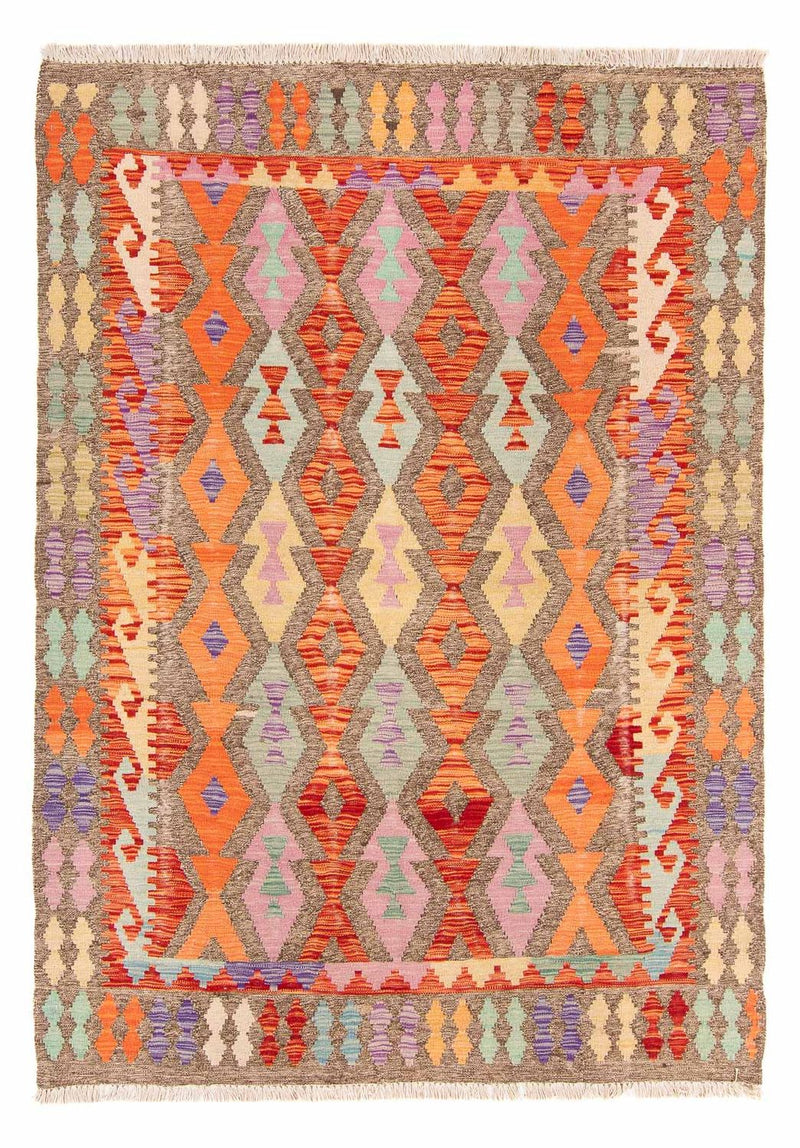 Alfombra Kelim - Splash - 207 x 155 cm - multicolor