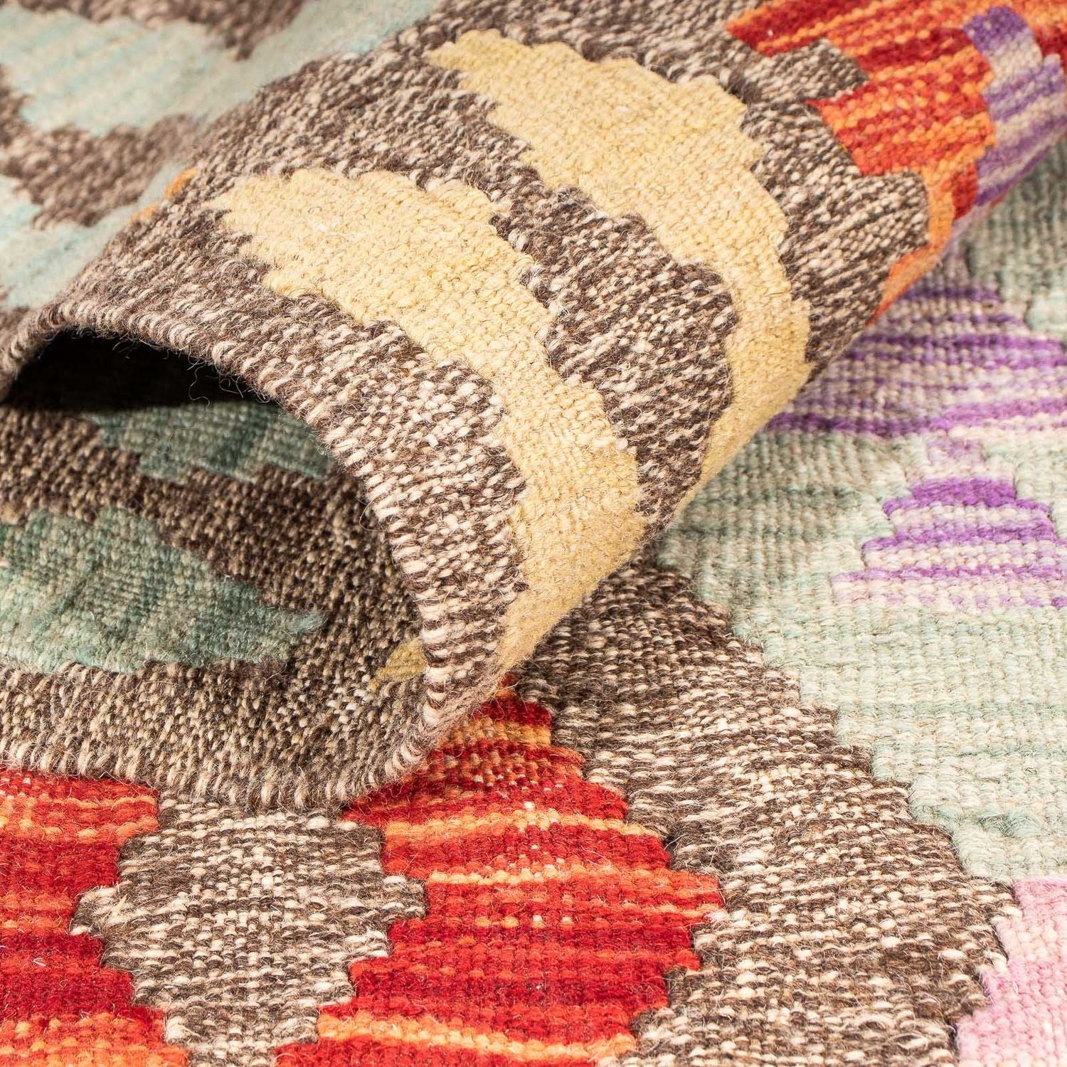 Alfombra Kelim - Splash - 207 x 155 cm - multicolor