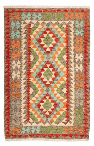 Alfombra Kelim - Splash - 148 x 97 cm - multicolor
