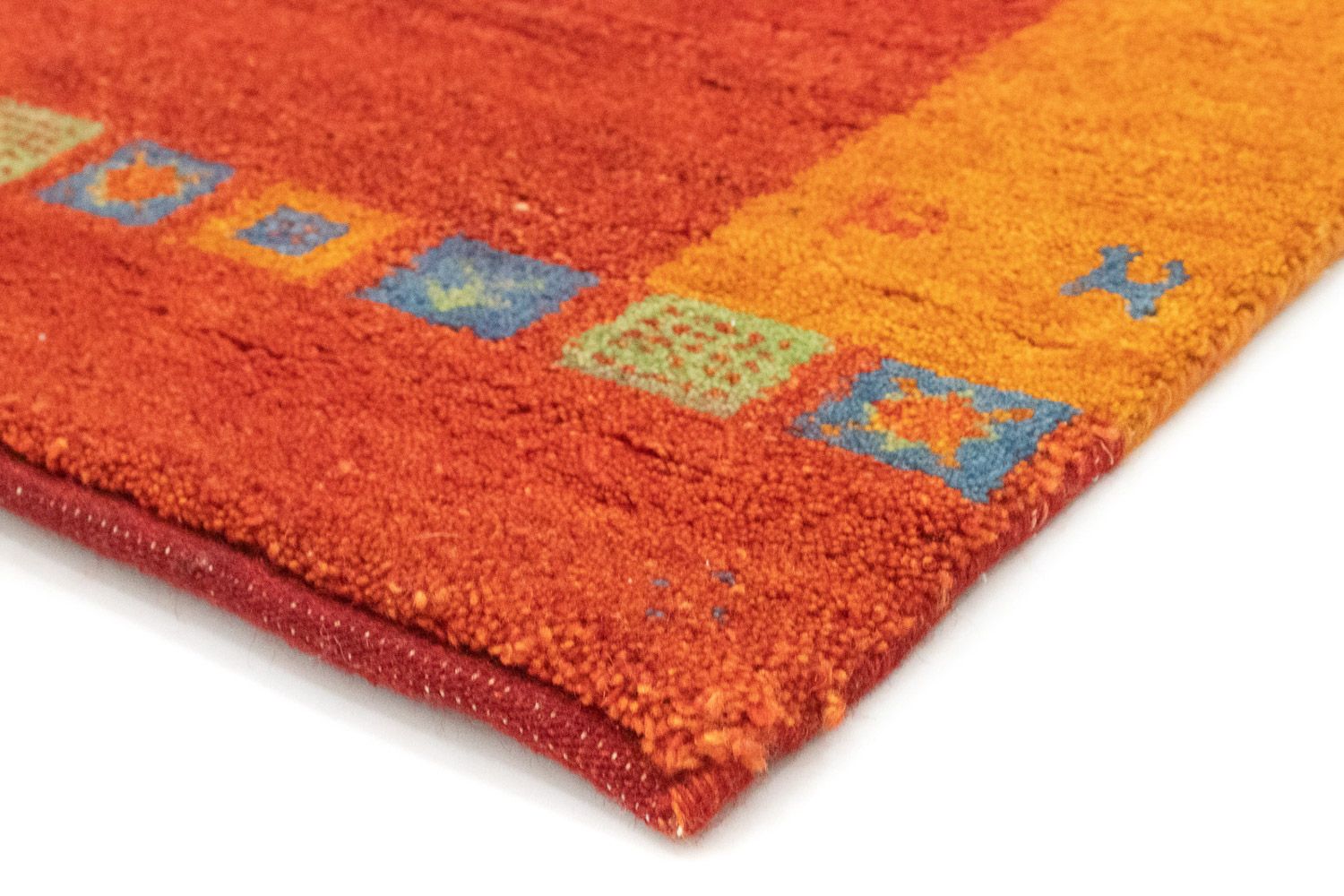 Alfombra Gabbeh - Indus - 243 x 153 cm - naranja