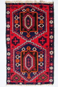 Alfombra Belutsch - 135 x 78 cm - rojo