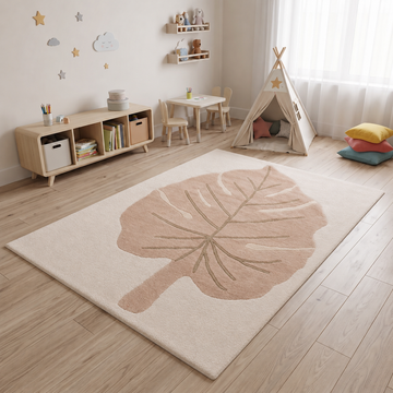 Monstera Leaf Alfombra de Lana
