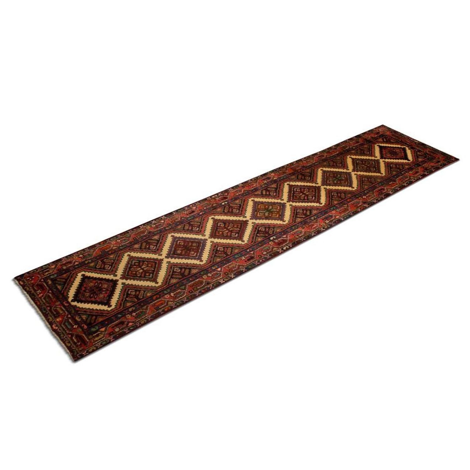 Alfombra de pasillo Alfombra persa - Nómada - 325 x 78 cm - marrón