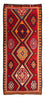 Alfombra de pasillo Alfombra Kelim - Antigua - 350 x 135 cm - multicolor