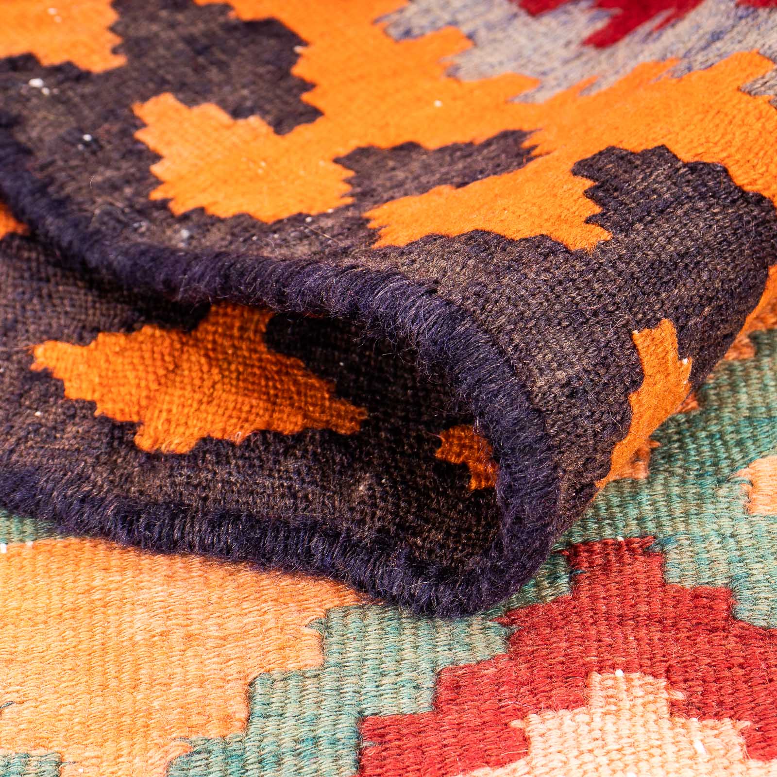 Alfombra de pasillo Alfombra Kelim - Antigua - 350 x 135 cm - multicolor
