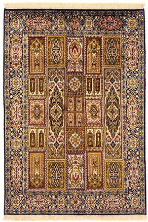 Alfombra de seda - Seda de Cachemira - 157 x 93 cm - multicolor
