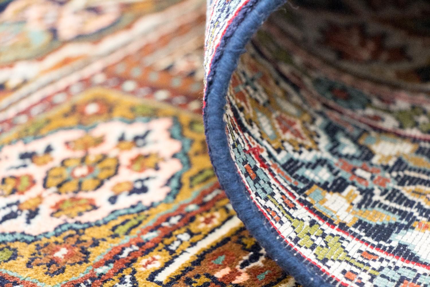 Alfombra de seda - Seda de Cachemira - 157 x 93 cm - multicolor