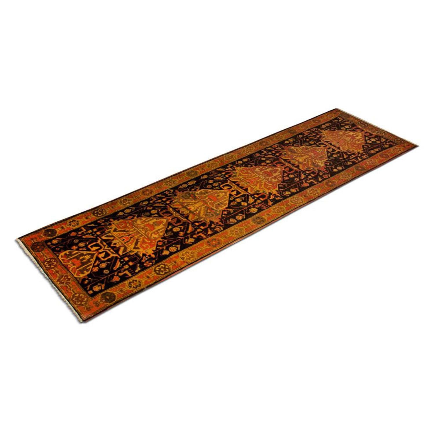 Alfombra de pasillo Alfombra persa - Nómada - 297 x 77 cm - azul oscuro
