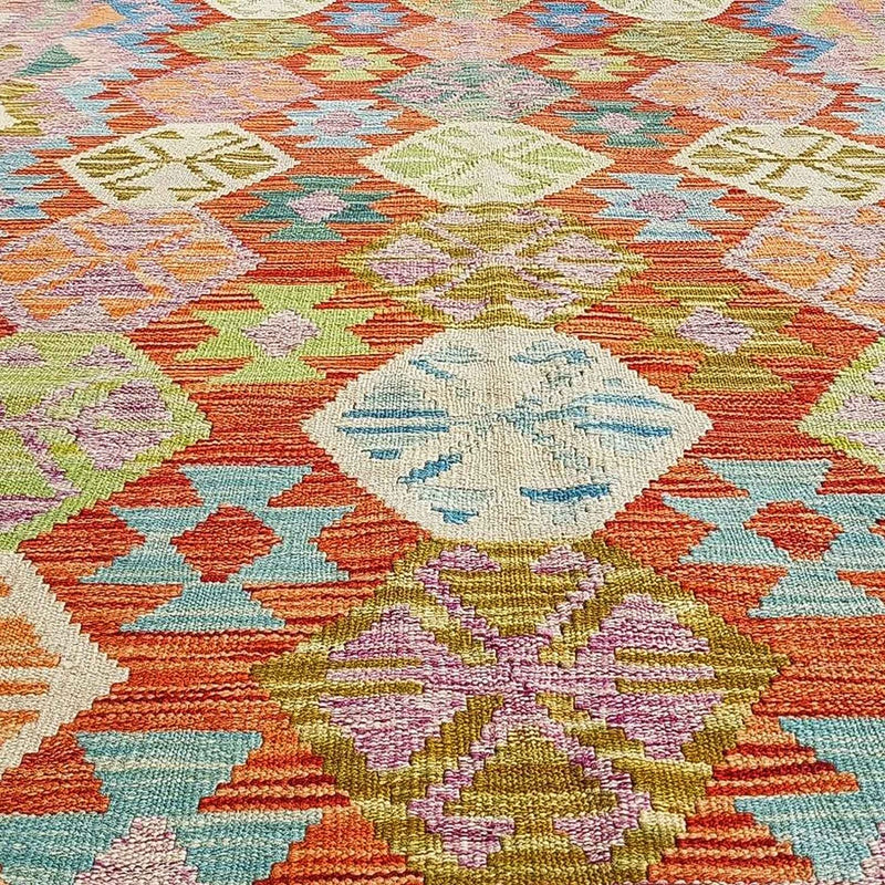 Alfombra Kelim - Splash - 300 x 206 cm - multicolor