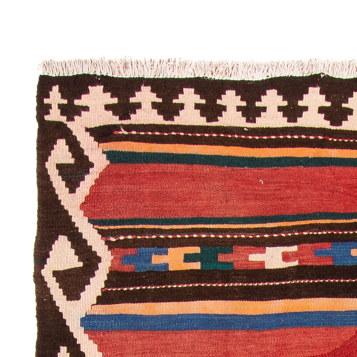 Alfombra de pasillo Alfombra Kelim - Antigua - 315 x 150 cm - multicolor