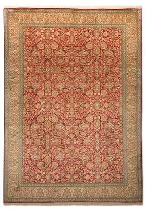 Alfombra de seda - Seda de Cachemira - 311 x 211 cm - rojo