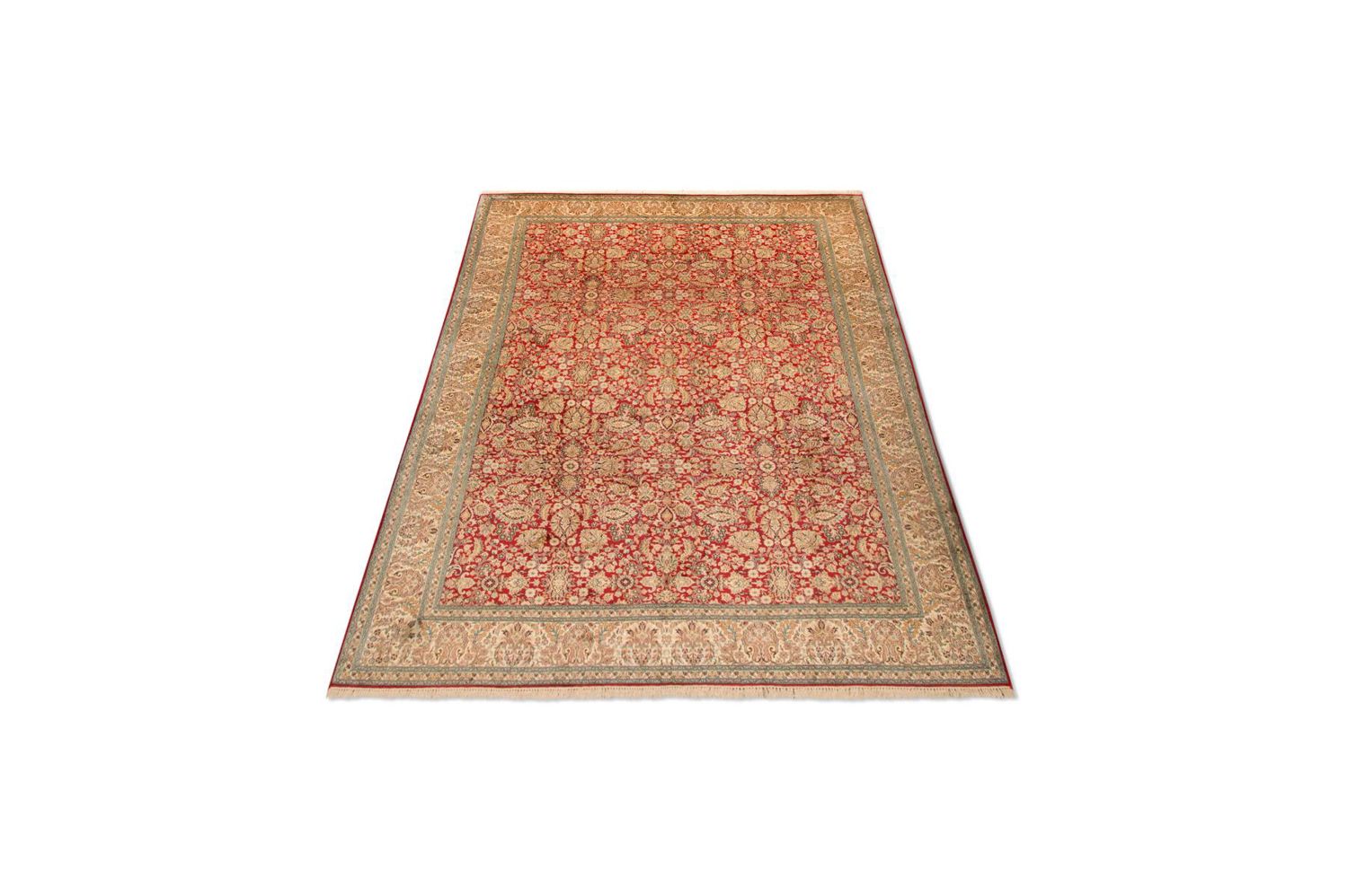 Alfombra de seda - Seda de Cachemira - 311 x 211 cm - rojo
